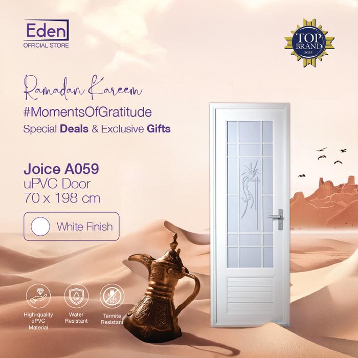 PINTU EDEN UPVC A059 WHITE KIRI